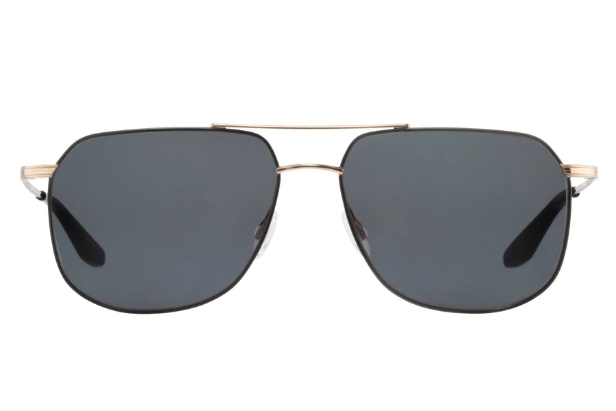 Barton Perreira Javelin Titanium Sunglasses Black Satin Gold