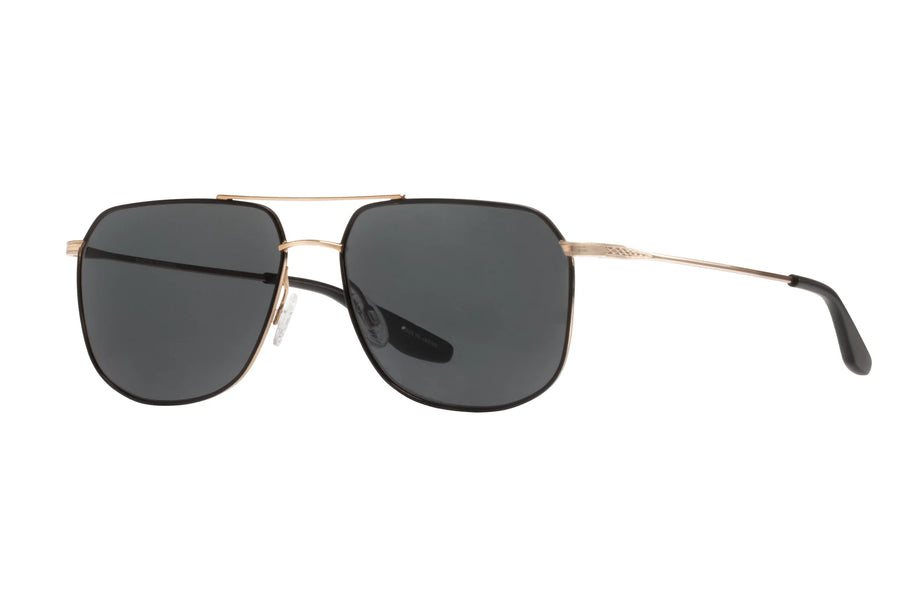 Barton Perreira Javelin Titanium Sunglasses Black Satin Gold