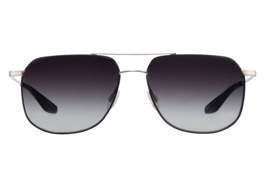 Barton Perreira Javelin Titanium Sunglasses Matte Navy Silver Smolder