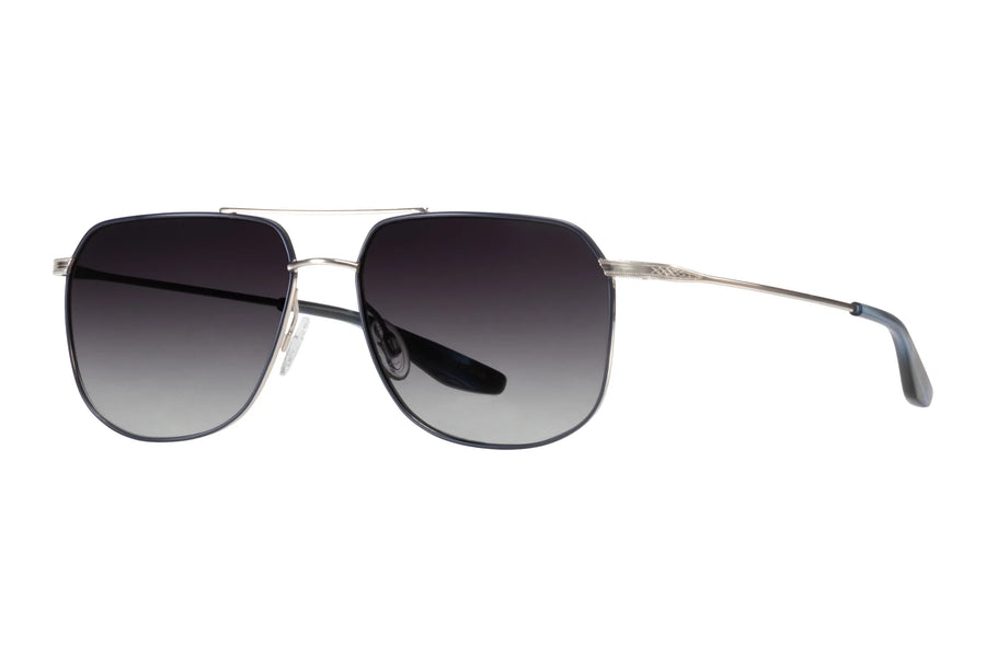 Barton Perreira Javelin Titanium Sunglasses Matte Navy Silver Smolder