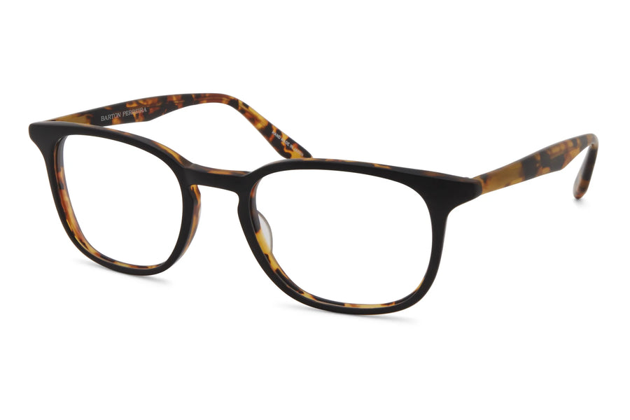 Barton Perreira Woody Glasses Matte Black Amber Tortoise Acetate